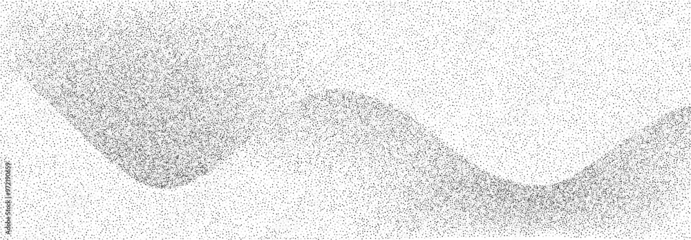 Poster Abstract dotted background. Stipple effect gradient waves.