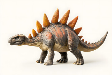Fototapeta premium Dinosaur Stegosaurus isolated on white background, prehistoric creature