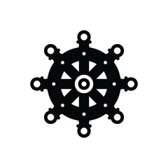 Black solid icon for helm