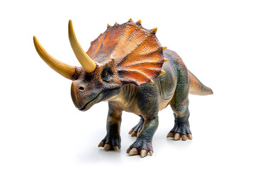 Realistic Triceratops isolated on white background