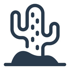 Western Cactus in a Desert Landscape