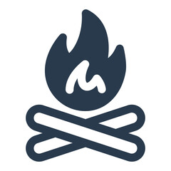 Rustic Campfire with Dancing Flames