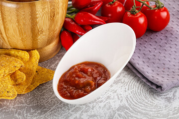 Spicy mexican sauce Salsa dip