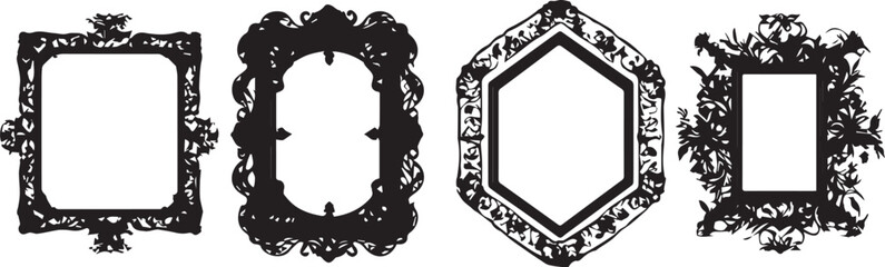 Set frames. Hand drawn vector illustration