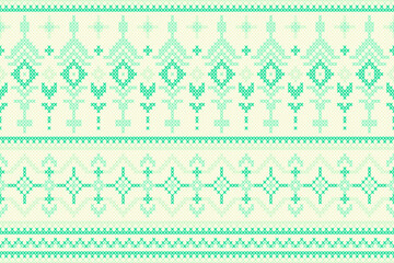 Ethnic Abstract, Design Vintage Knitted Pattern. Seamless Background