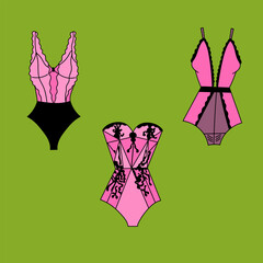 A set of cute lace underwear for women