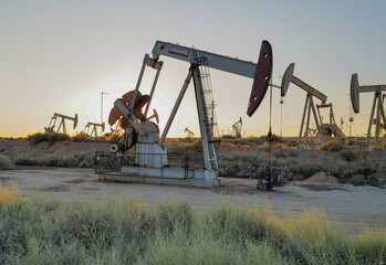 oil pump jack in the field