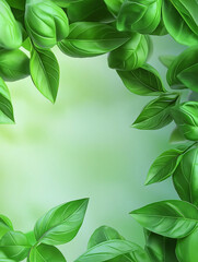 Leckerer Basilikum-Hintergrund, frische Kr&auml;uter-Textur f&uuml;r Werbefl&auml;che. Aromatisches gr&uuml;nes Blattmuster. Kulinarisches Design, Food-Marketing. Nat&uuml;rlich, appetitlich, detailreich