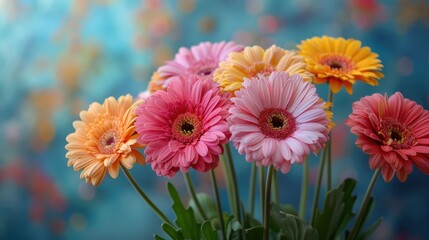 Vibrant Floral Fantasy, a stunning digital wallpaper featuring an imaginative arrangement of colorful, surreal flowers inspired by the wonders of biology and nature's creativity