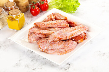 Marinated Duck wings for barbecue