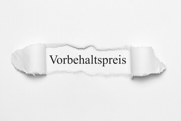 Vorbehaltspreis	