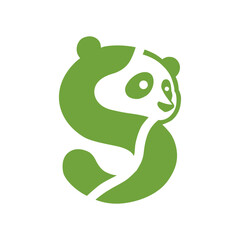 a green panda with a panda on its head