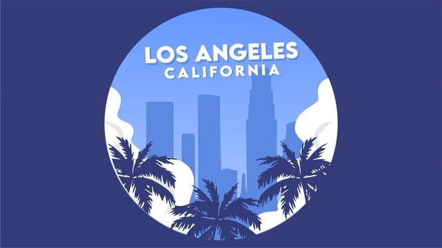 los angeles california with beautiful sky views