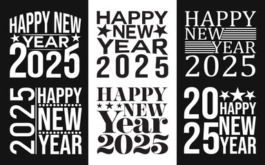Happy New Year 2025, Happy New Year SVG Bundle