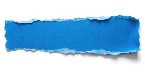 Fototapeta premium Blue paper torn background reveal white paper