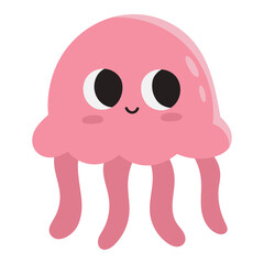 Jellyfish cartoon illustration