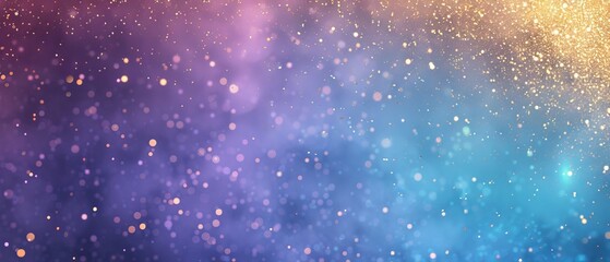 Blue bokeh particles glittering in a gradient dust effect, creating a futuristic abstract background ideal for award visuals, festive banners, and elegant design projects.