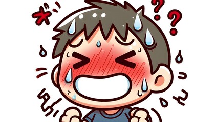 Grinning Face with Sweat