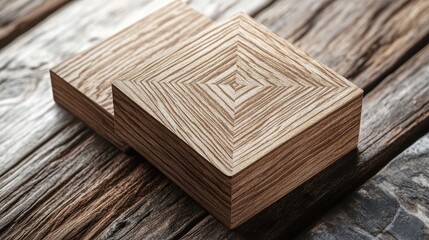 A business card showcases a woodgrain design coupled with a carpenter's square graphic, ideal for woodworking professionals