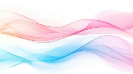Candy-colored abstract waves, flowing lines, soft pastel gradients, Watercolor style
