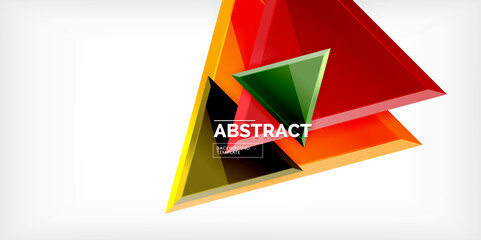 Triangle glass shapes geometric abstract background. Vector Illustration For Wallpaper, Banner, Background, Card, Book Illustration, landing page