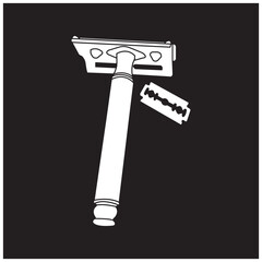 beard razor icon illustration design