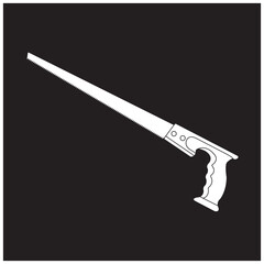 Wood saw icon simple design