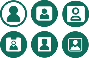 Profile icon in a circle vector illustration