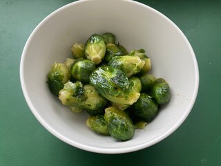 Cooking boiled and roasted brussels sprouts