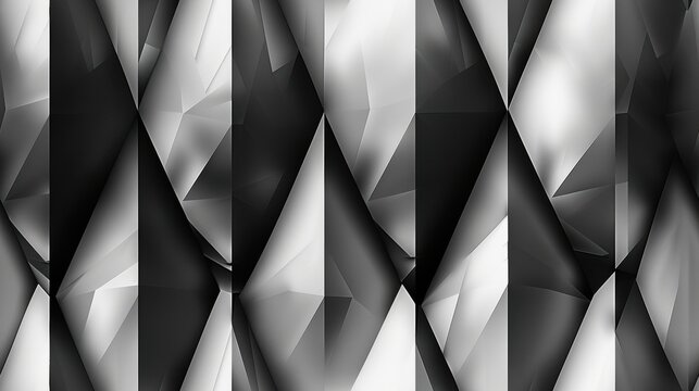 Silver abstract wallpaper i Black and white design, neat symmetrical pattern, parallelogram tiles, light coming in from the bottom right.