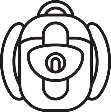 recommend clip art: Backpack Icon Line Art