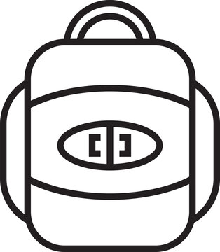 recommend clip art: Backpack Icon Line Art