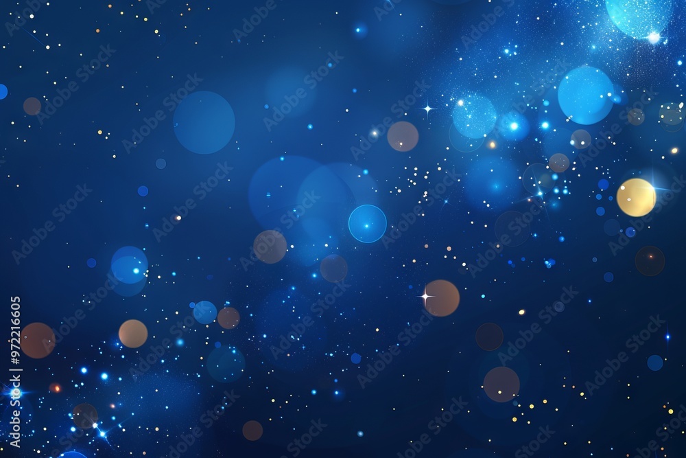 Poster soft blue bokeh abstract background with gentle light effects and blurred circles ideal for elegant 