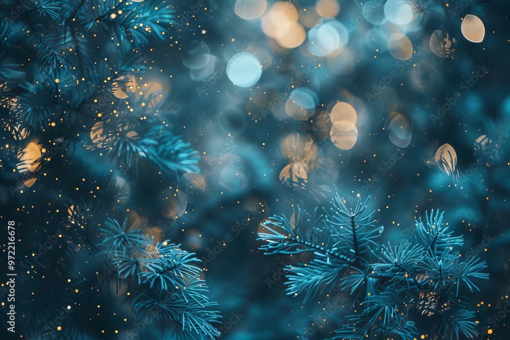 Poster soft blue bokeh abstract background with gentle light effects and blurred circles ideal for elegant 