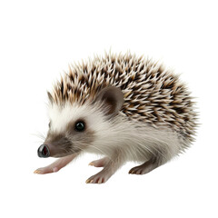 Obraz premium A cute and curious hedgehog exploring its surroundings, showcasing its unique spines and endearing features.