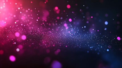 Mesmerizing Glowing Particles Dance in a Mysterious Purple-Hued Atmosphere of Enchantment
