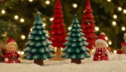 Christmas decorations and gifts, background for new year celebrations, winter fairy tale