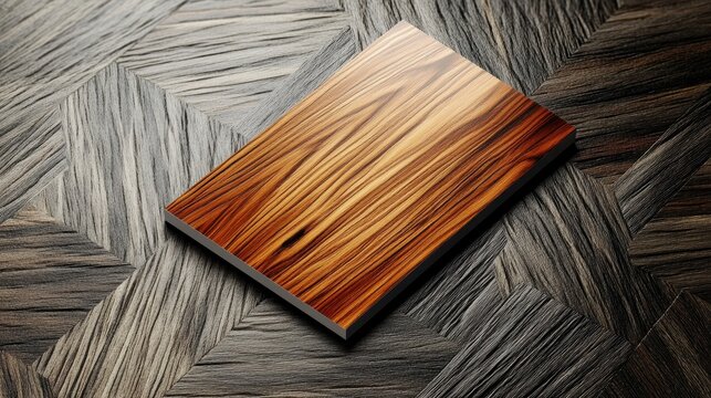 This business card showcases a detailed woodgrain background paired with a carpenter's square graphic, ideal for carpenters and woodworkers