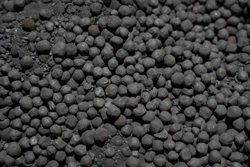 Close up of iron ore pellets