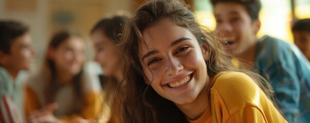 Detailed image of a youth group playing games at a church retreat ultra-clear image