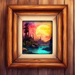 frame with fire