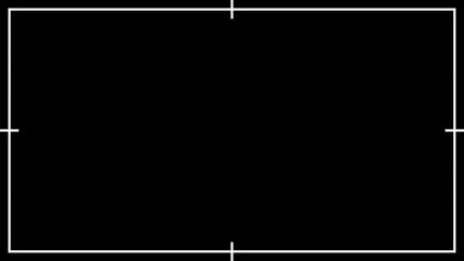 CRT Interface of Centers Center - rectangular frame with glitch effect and black background - Powered by Adobe