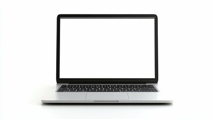 A Silver Laptop with a Blank Screen