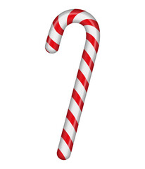 Candy Cane. Christmas candy cane isolated on a white background. Candy Cane vector illustration.