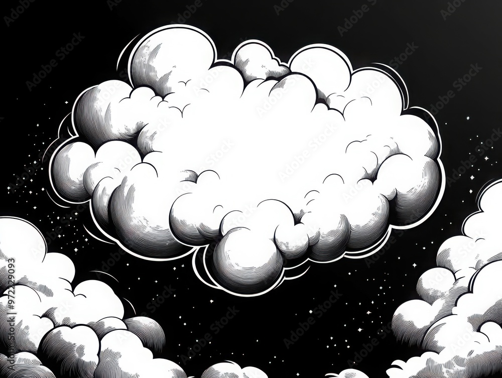 Poster dynamic speech bubble in black and white comic book style capturing a moment of conversation with ex