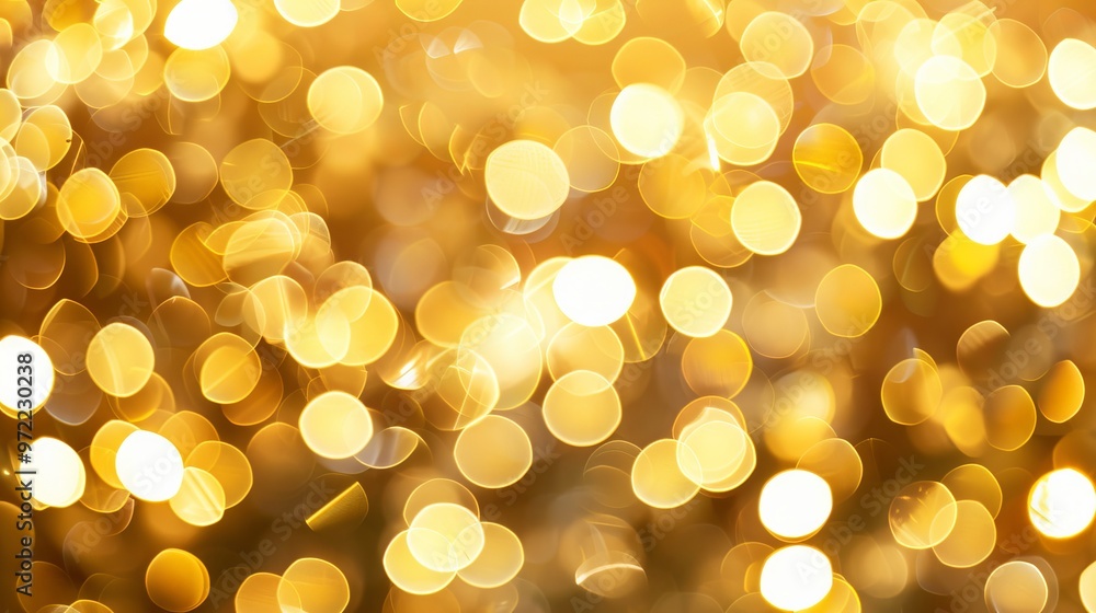 Aufkleber golden abstract background with soft bokeh lights, creating a warm and elegant visual for festive de
