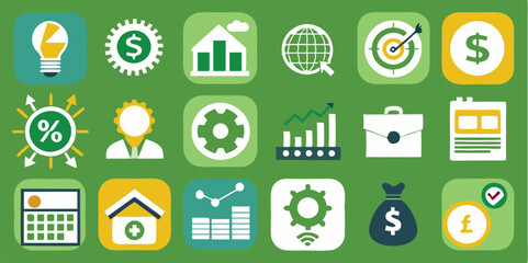ecology flat icons set isolated on white background. PNG Transparent file type with high definition quality And vibrant color grading Available.