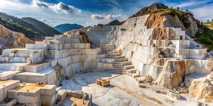 Carrara marble quarry in Tuscany, Italy