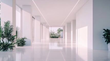 Fototapeta premium Minimalist clean architecture emphasizing form with sleek lines and geometric precision.