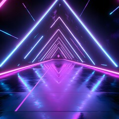 Neon Diamond Tunnel with Glowing Lights and Futuristic Vibes.